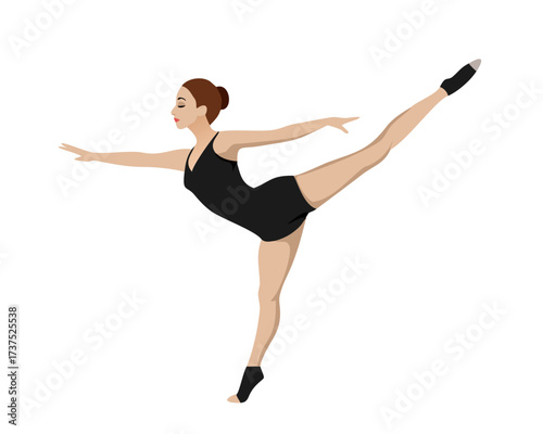 young ballet dancer in black