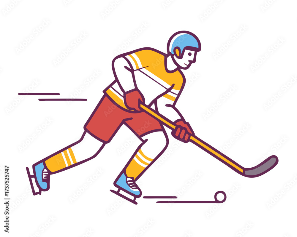 Obraz premium hockey player vector