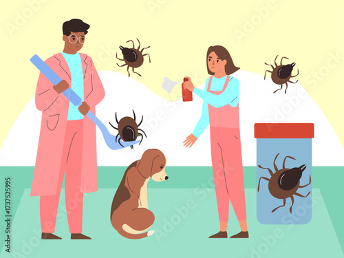 Tick Prevention Concept IllustrationVector Style