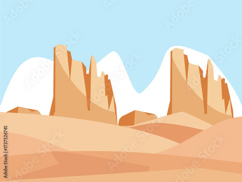 Plateau Concept IllustrationVector Style