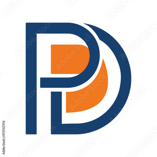 The pd icon with orange and blue letters