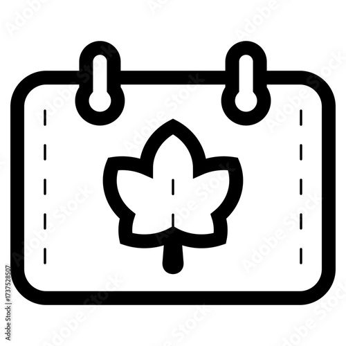 fall season calendar icon