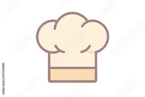 Classic chef hat icon representing culinary arts and professional cooking
