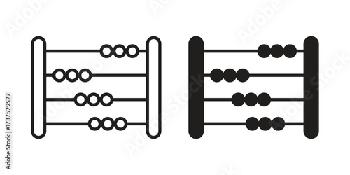 Abacus icon art in black and white