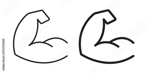Arm icon art in black and white