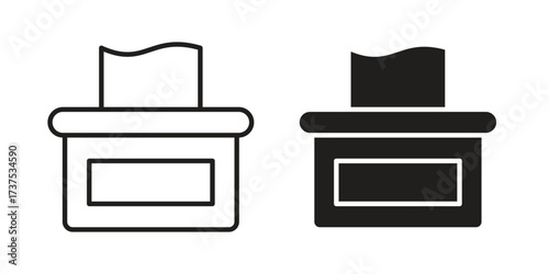 baby wipe icon art in black and white