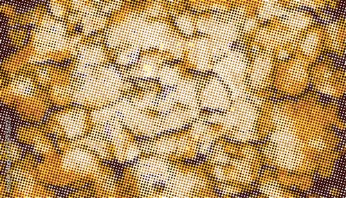  Close-up of popcorn rendered in a warm golden palette with a halftone dot pattern, evoking cinema, parties, and cozy snacking moments. Ideal for food, lifestyle, and advertising stock uses.