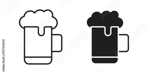 Beer icon art in black and white