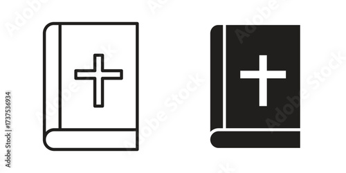 Bible icon art in black and white