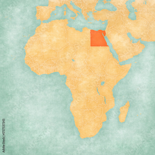 Map of Africa - Egypt