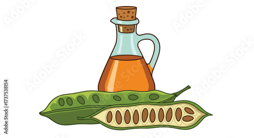 Natural seed oil extraction from fresh pods for healthy cooking applications.