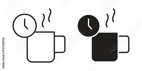 Break icon art in black and white