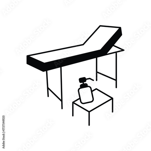 Massage Table Vector icon