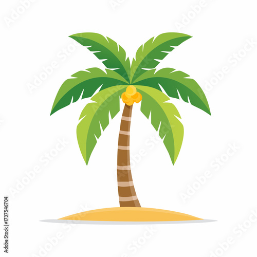tropical island with palm trees
