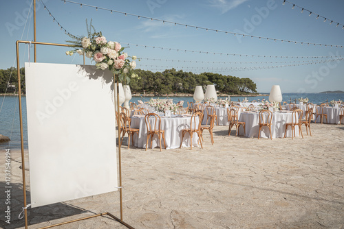 wedding reception at the beach