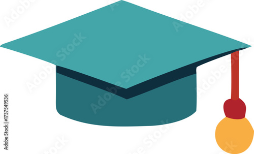 Academic graduation cap tassel symbol for education achievement and graduation ceremony icon