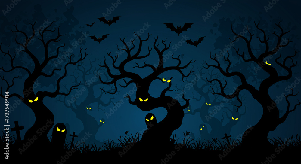 Fototapeta premium Haunted Halloween Night