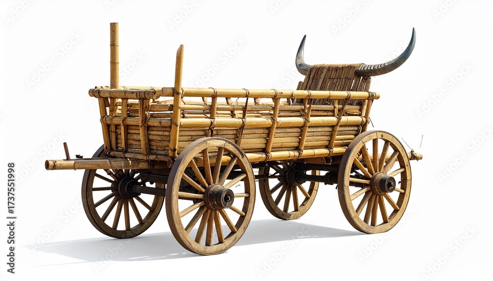 Fototapeta premium old carriage on white background