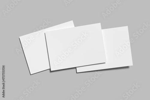 a5 flyer landscape blank mockup