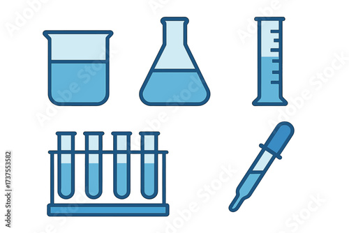 Essential laboratory glassware and scientific tools for chemistry experiments