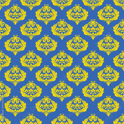 Deep blue backdrop accented by vivid yellow elements in a precise, orderly arrangement, delivering a sense of luxury and energy through bold color contrast. Deep blue backdrop accented by vivid yello