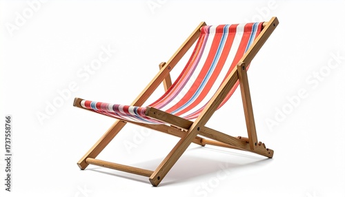 beach chair isolated on white