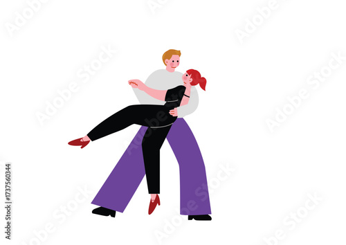 ペアで踊る男女