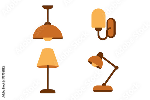 Modern and classic home lighting fixtures including ceiling, wall, and table lamps