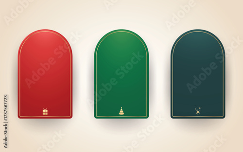 Christmas sale stickers and label. Price tag holiday. Christmas stickers. Free space for text.