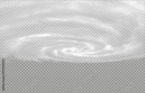 Vector realistic clouds, smoke, or fog on an isolated transparent background. Smoke vortex in the sky. Clouds png. Smoke png