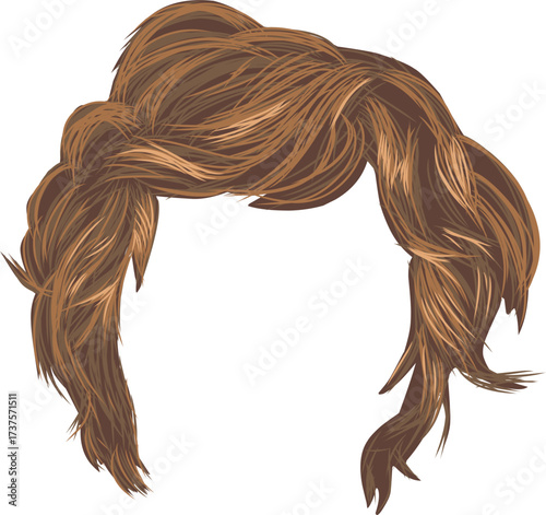 woman with long curly hair