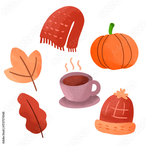 Autumn Icon. Fall Icon. Cozy autumn vibes. Warm