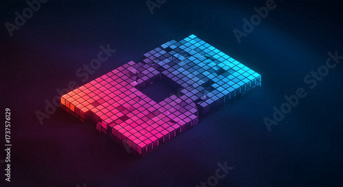 Abstract representation of a circuit board.