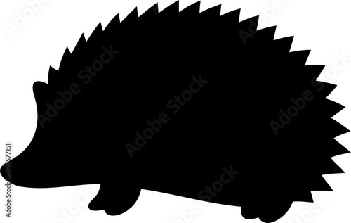 Hedgehog Silhouette Vector | Animal, Wildlife, Spiky, Pet, Forest Creature Design
