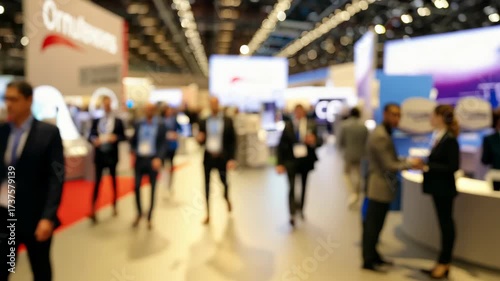 Wallpaper Mural A Bustling Trade Show Floor Filled with Professionals Engaging and Networking Amidst Exhibitor Displays and Interactive Stations Torontodigital.ca