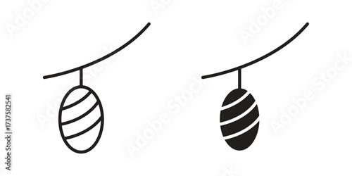 Cocoon icon art in black and white