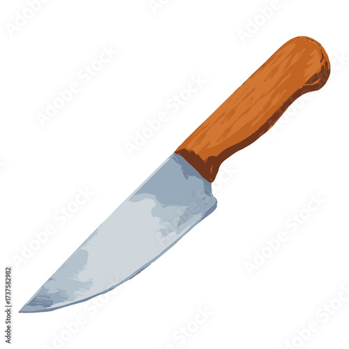 knife in watercolor illustration style, isolated vector on white background