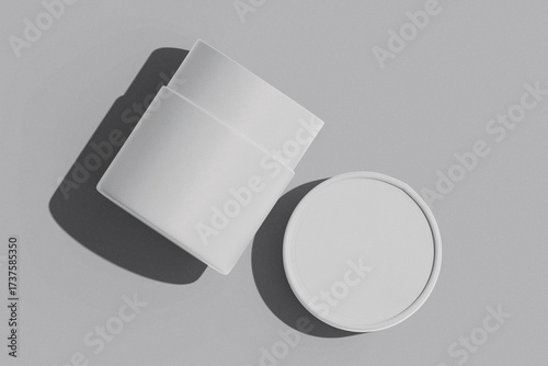 Blank Kraft paper tube can mockup  3d rendering 