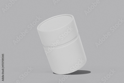 Blank Kraft paper tube can mockup  3d rendering 