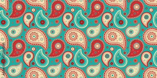 Horizontal festive a shirt paisley. Effortless beauty to template floral. Swirling boteh on indian geometric.