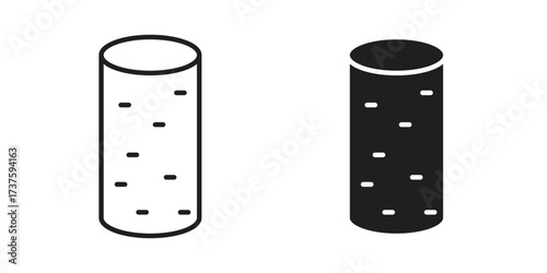 Cork wine icon art in black and white