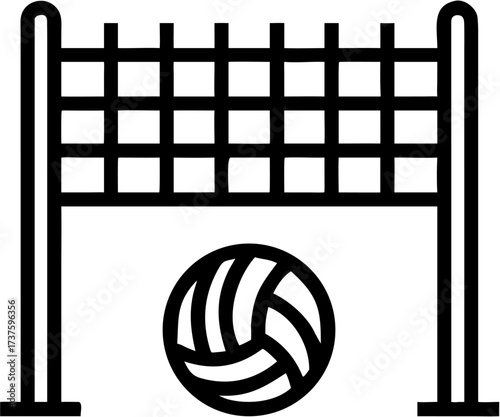 Volleyball Net with Ball Sport Equipment for Outdoor Recreational Games
