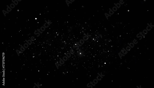 black background creating a minimal sparkling starry effect.