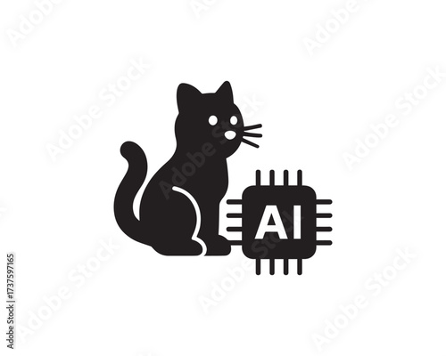 Ai power pets icon vector design illustration.