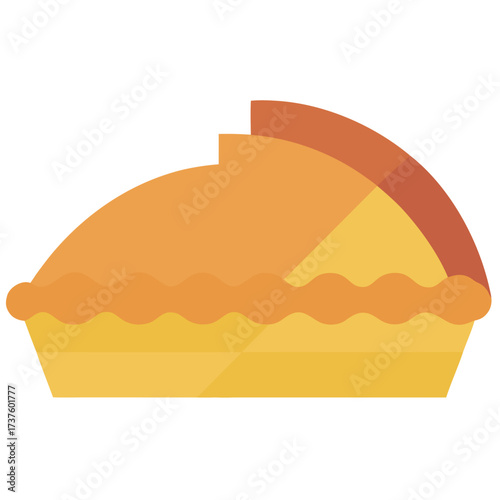 Flat Vector of Moroccan Bastilla Meat Pie