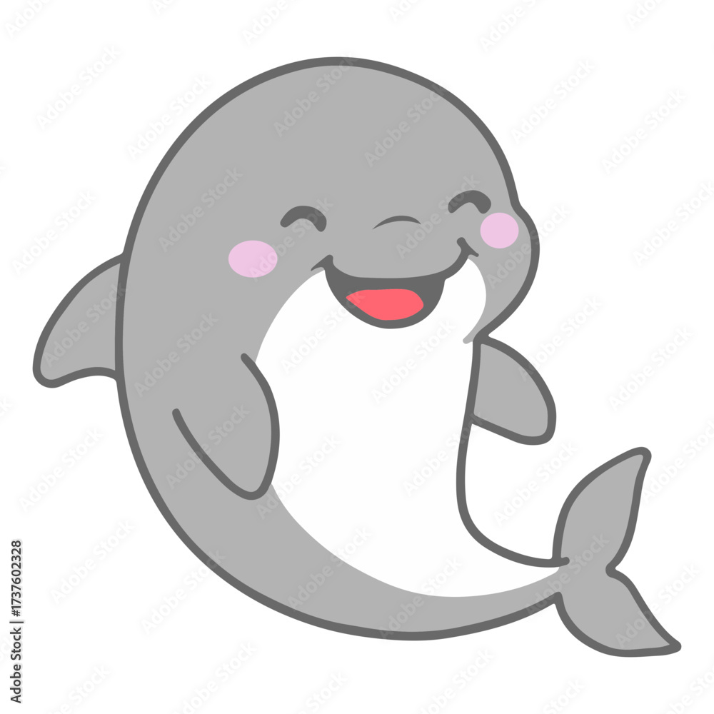 Obraz premium cute dolphin simple vector design