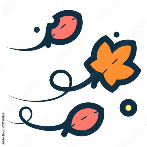 flying leaves icon