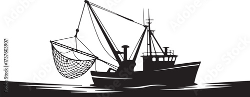 Collection of black silhouette watercraft including boats ships submarines and ferries