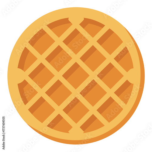 Belgian Waffle with Grid Pattern Design