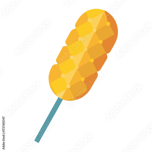 Korean Corn Dog with Geometric Topping